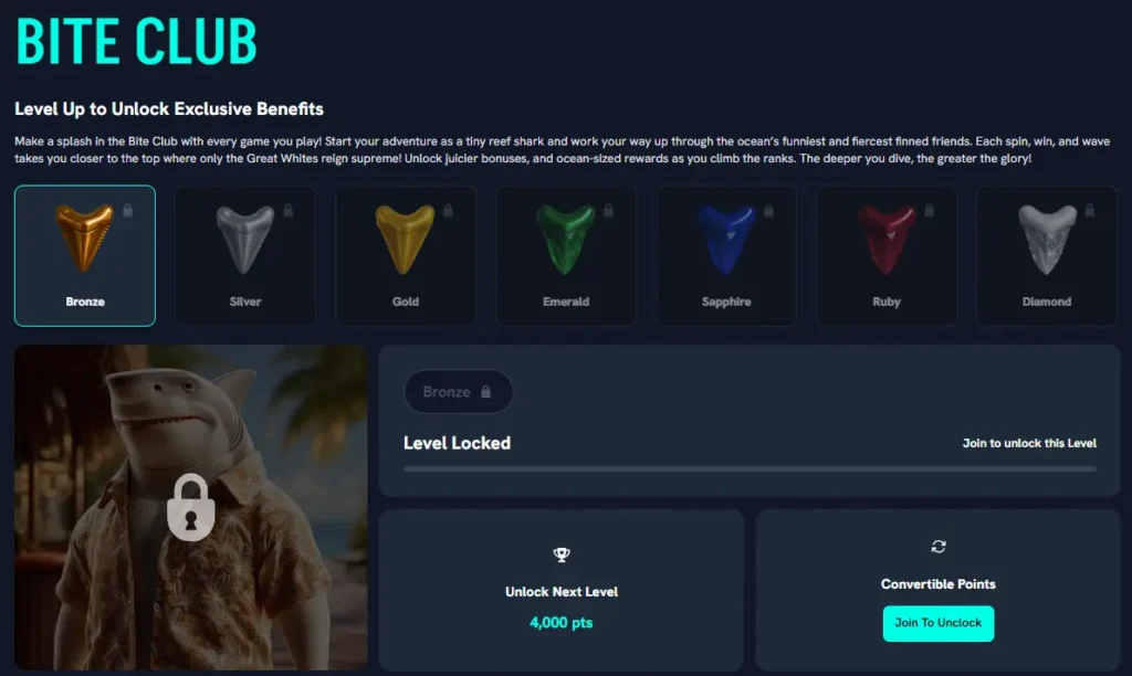 VIP Club spin shark casino