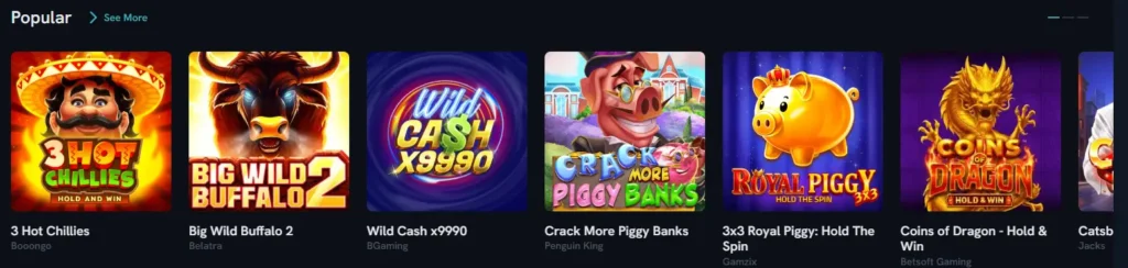 SpinShark online casino games